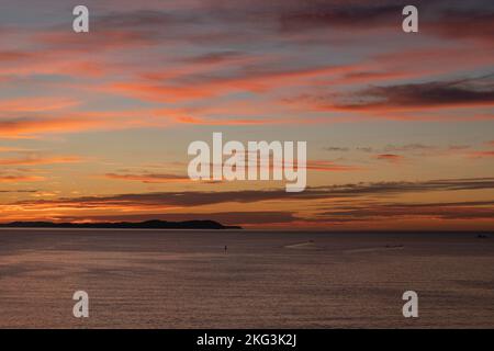 Alba a Port la Seyne-sur-Mer, Tolone Francia Foto Stock