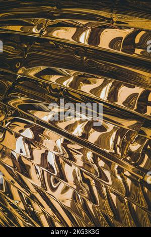 parte della scultura in metallo dorato lucido Foto Stock