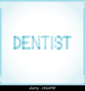Logo dentista. Forme traslucide. Concetti dentali. Illustrazione vettoriale, design piatto Illustrazione Vettoriale