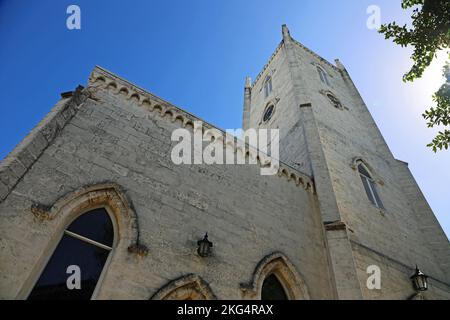 La torre della Cattedrale di Cristo Chiesa - Nassau, Bahamas Foto Stock