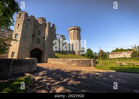 Warwick - Maggio 27 2022: Epico Castello di Warwick, Inghilterra. Foto Stock