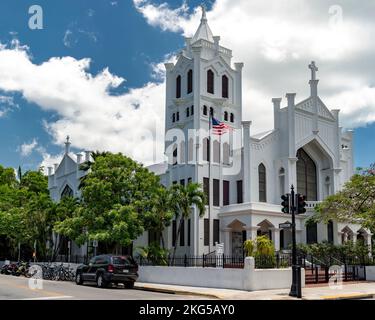 Una vista della Chiesa Episcopale di San Paolo a Key West, Florida, Stati Uniti. Foto Stock