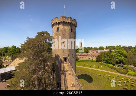 Warwick - Maggio 27 2022: Epico Castello di Warwick, Inghilterra. Foto Stock