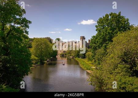 Warwick - Maggio 27 2022: Epico Castello di Warwick, Inghilterra. Foto Stock