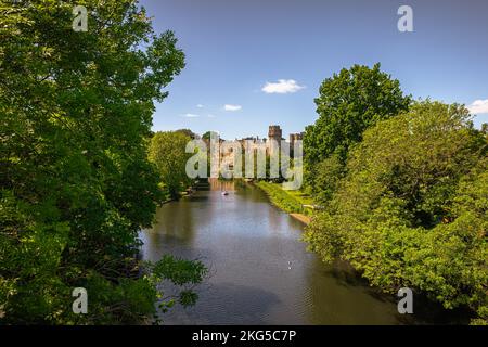 Warwick - Maggio 27 2022: Epico Castello di Warwick, Inghilterra. Foto Stock