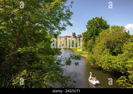 Warwick - Maggio 27 2022: Epico Castello di Warwick, Inghilterra. Foto Stock