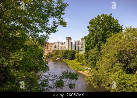 Warwick - Maggio 27 2022: Epico Castello di Warwick, Inghilterra. Foto Stock