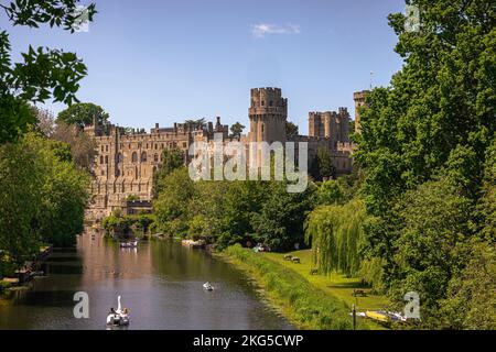 Warwick - Maggio 27 2022: Epico Castello di Warwick, Inghilterra. Foto Stock