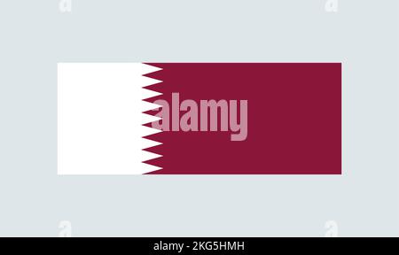 Bandiera nazionale del Qatar. Illustrazione vettoriale. Illustrazione Vettoriale