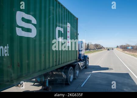 Prendi l'Interstate 35 da Des Moines, Iowa, al Minnesota. Foto Stock