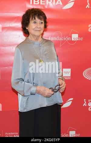 Madrid, Spagna. 21st Nov 2022. Julieta Serrano partecipa alla consegna delle medaglie d'oro dell'Accademia delle Arti dello spettacolo di Spagna all'Hotel Wellington di Madrid. Credit: SOPA Images Limited/Alamy Live News Foto Stock