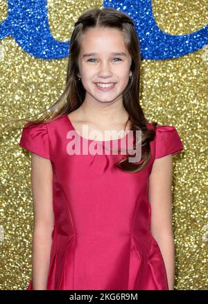 21 novembre 2022 - Londra, Inghilterra, Regno Unito - Alisha Weir partecipa a Matilda di Roald Dahl: The Musical Gala Screening, Curzon Mayfair Foto Stock