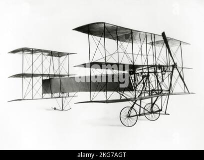 L'aereo sperimentale britannico Roe i Triplane, costruito da Alliott Verdon-Roe nel 1909. Foto Stock