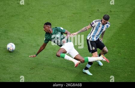 Lusail, Qatar. 22nd Nov 2022. Coppa del mondo FIFA, Qatar., . A Lusail City, Fussball Weltmeisterschaft Argentinien Saudi Arabien Credit: Diebilderwelt/Alamy Live News Foto Stock