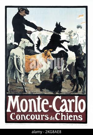 Monte-Carlo, Concours de Chiens (ca. 1905) Jules-Alexandre Grün (francese, 1868-1934) Concorso di cani. Migliorato digitalmente Foto Stock