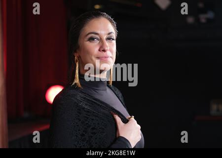 Madrid, Spagna. 22nd Nov 2022. Cantante María Pelaez Sanchez? Conosciuta artisticamente come Maria Pelae durante la presentazione del suo nuovo album 'El Gato Marinero' al teatro di flamenco di Madrid. Credit: SOPA Images Limited/Alamy Live News Foto Stock