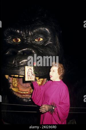 Fay Ray e King Kong, Hollewood 1988 Foto Stock