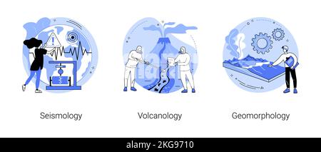 Illustrazioni vettoriali di concetto astratto di scienza della terra. Illustrazione Vettoriale