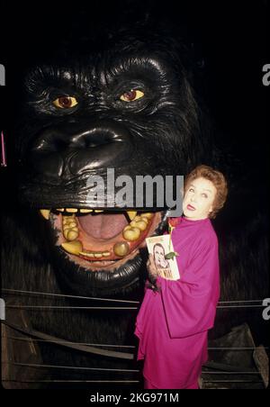 Fay Ray e King Kong, Hollewood 1988 Foto Stock