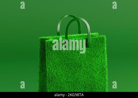 Consumo cosciente - rifiuto buy bag il Venerdì verde. rendering 3d Foto Stock