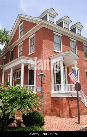 Virginia Portsmouth storia coloniale storico Olde Towne North Street, Lord Cornwallis sede centrale fuori l'entrata anteriore esterna, Foto Stock