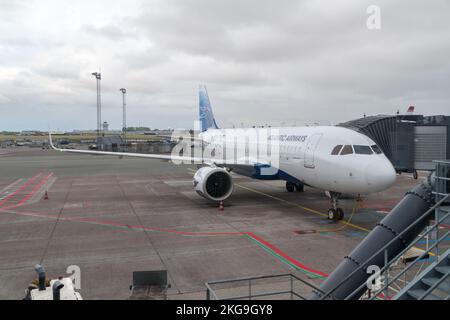 Copenaghen, Danimarca - 27 luglio 2022: Aereo di Atlantic Airways. Foto Stock