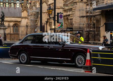 Londra, Regno Unito. 22nd Nov 2022. Cyril Ramaphosa, Presidente del Sudafrica Credit: Ian Davidson/Alamy Live News Foto Stock