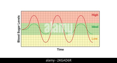 Equilibrio dello zucchero nel sangue. Illustrazione vettoriale. Illustrazione Vettoriale