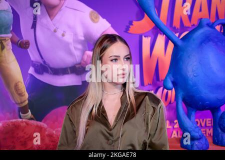 21 novembre 2022, Roma, RM, Italia: Flaminia Ferretti alla prima edizione del film d'animazione 'Strange World - un mondo Misterioso' allo Space Cinema moderno. Roma, Italia. (Credit Image: © Gennaro Leonardi/Pacific Press via ZUMA Press Wire) Foto Stock