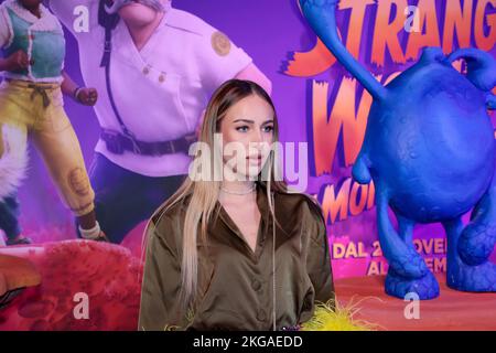 21 novembre 2022, Roma, RM, Italia: Flaminia Ferretti alla prima edizione del film d'animazione 'Strange World - un mondo Misterioso' allo Space Cinema moderno. Roma, Italia. (Credit Image: © Gennaro Leonardi/Pacific Press via ZUMA Press Wire) Foto Stock