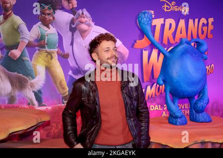 21 novembre 2022, Roma, RM, Italia: Ludovico Tersigni alla prima edizione del film d'animazione "Strange World - un mondo Misterioso" allo Space Cinema moderno. Roma, Italia. (Credit Image: © Gennaro Leonardi/Pacific Press via ZUMA Press Wire) Foto Stock