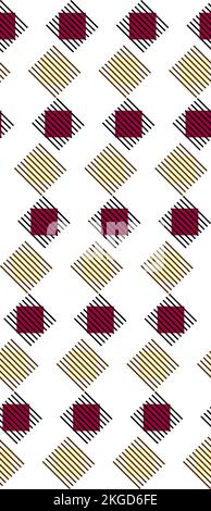 Ornamento a geometria semplice senza giunture: Rettangoli e linee, pattern vettoriale Illustrazione Vettoriale