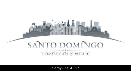Santo Domingo Repubblica Dominicana profilo della città. Illustrazione vettoriale Illustrazione Vettoriale
