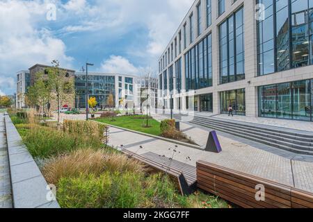 Wellington Place a Leeds Foto Stock