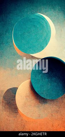 Un'illustrazione di uno sfondo astratto multicolore di cerchi - grande per le carte da parati Foto Stock