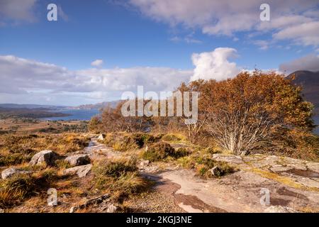 Little Loch Torridon negli altopiani della Scozia nord-occidentale Foto Stock