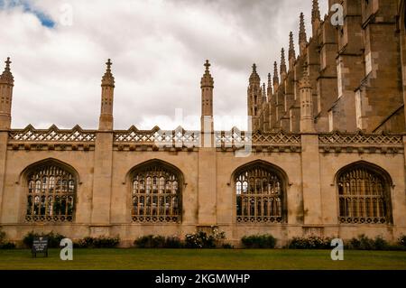 Schermata di tracciamento gotico aperta al King's College dell'Università di Cambridge, Cambridge, Inghilterra. Foto Stock