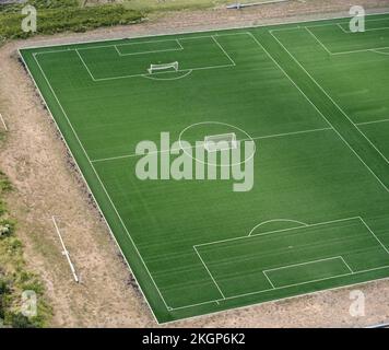 USA, Virginia, Leesburg, vista aerea dei campi da calcio vuoti Foto Stock