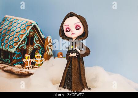 Wroclaw, Wroclaw, Polonia. 23rd Nov 2022. Dal 23 novembre 2022, Kolelkowo di WrocÅ‚aw vi invita in una città di pan di zenzero avvolta di neve e ricoperta di glassa dolce. Questo è il più grande modello ferroviario di pan di zenzero del mondo (Credit Image: © Krzysztof Zatycki/ZUMA Press Wire) Credit: ZUMA Press, Inc./Alamy Live News Foto Stock