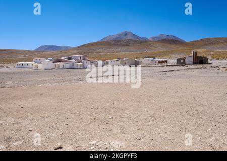 Hotel Los Flamencos a Laguna Hedionda (Nord) a Nor Lipez, Dipartimento di Potosi, Bolivia Foto Stock