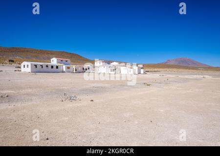 Hotel Los Flamencos a Laguna Hedionda (Nord) a Nor Lipez, Dipartimento di Potosi, Bolivia Foto Stock