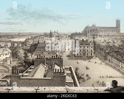 The Banqueting House; Palazzo di Whitehall, Londra, Inghilterra, 1752 Foto Stock