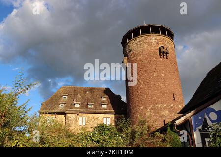 historische Trendelburg in der gleichnamigen Stadt, Hessen, Deutschland Foto Stock