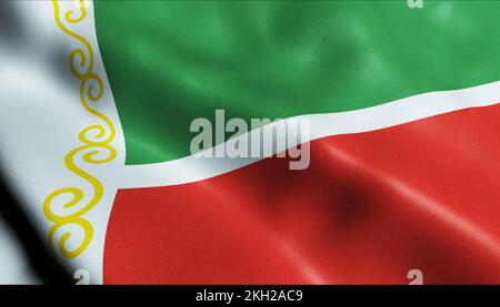 Soggetti federali della Russia bandiera della Cecenia Foto Stock