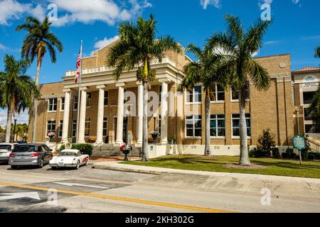 Storico tribunale della contea di Charlotte, Taylor Street, Punta Gorda, Florida Foto Stock