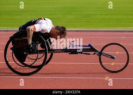 L'atleta del Paralimpiano Roger Habsch ha ritratto in azione durante un campo di allenamento organizzato dal Comitato Olimpico Belga BOIC-COIB a Belek Turchia, martedì 22 novembre 2022. La tappa si svolge dal 12 al 27 novembre. FOTO DI BELGA LAURIE DIEFFEMBACQ Foto Stock