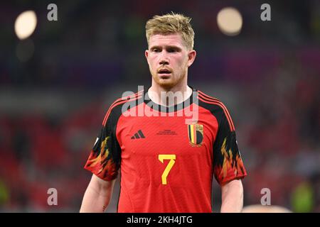 Doha, Qatar. 24th Nov 2022. Estádio Ahmed bin Ali Kevin De Bruyne da Bélgica durante a partida entre Bélgica x Canadá, válida pela fase de grupos da Copa do Mundo, realizada no Estádio Ahmed bin Ali em al-Rayyan, Catar. ((6257)/SPP) Credit: SPP Sport Press Photo. /Alamy Live News Foto Stock