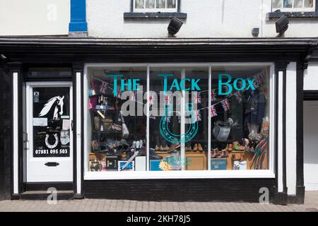 Il negozio di attrezzature per equini Tack Box, Kington, Herefordshire Foto Stock