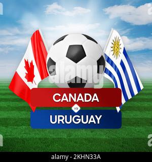 Canada vs Uruguay nazionale squadre calcio partita concetto di competizione. Foto Stock