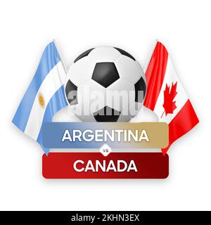 Argentina vs Canada nazionale squadre calcio partita concetto di competizione. Foto Stock